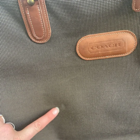 Coach TRAVELWEAVE Duffel 0565 Made in USA 1995 Leather Trim, Brass Hardware YKK - Picture 13 of 16